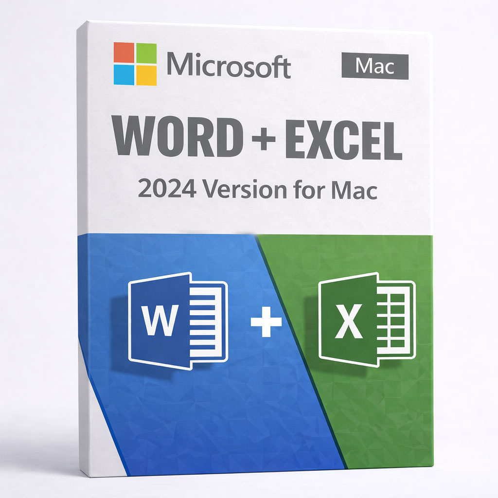 Microsoft Word + Excel 2024 for Mac (Instant Delivery) + 10 Excel Templates